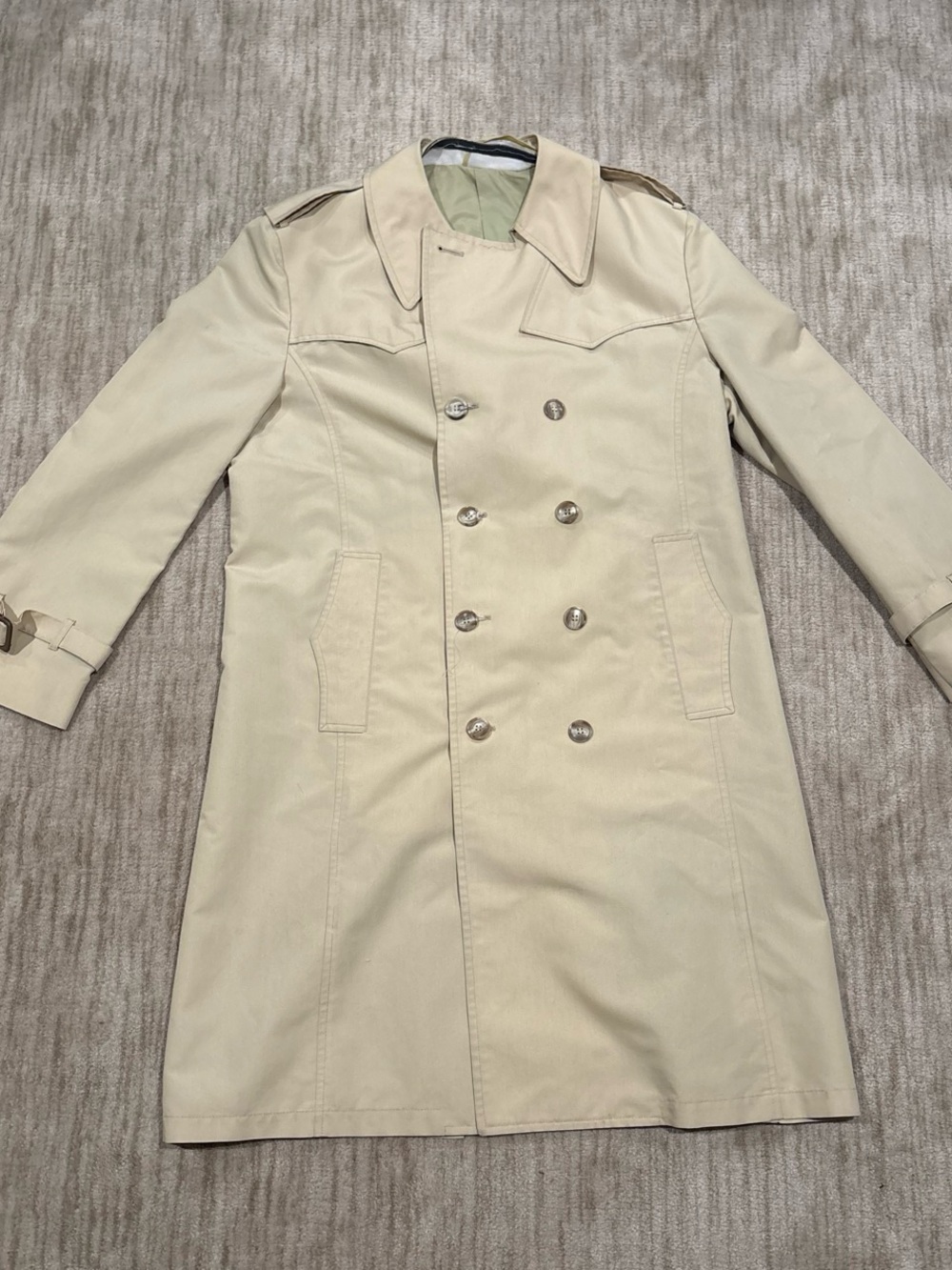 London Fog Men’s Double-Breasted Tan Trench Coat